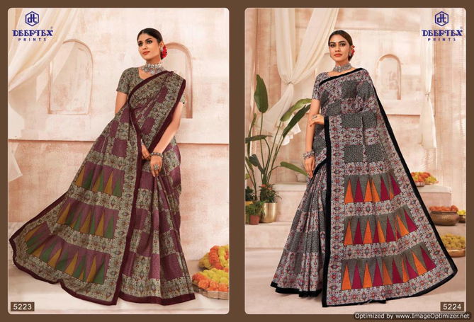 Mother India Vol 52 By Deeptex Daily Wear Printed Cotton Sarees Wholesale Market In Surat
